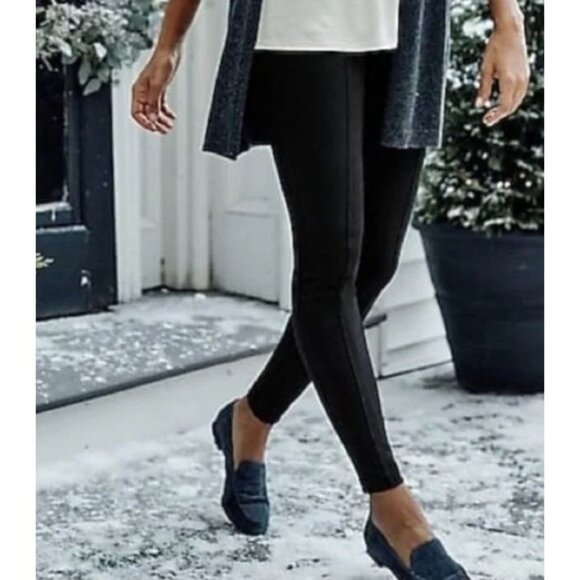 J.Jill Ponte Black Pull-On Elastic Waist Stretch Leggings Size 3X - Picture 1 of 8